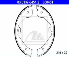 Ate 03.0137-0451 szczęki hamulcowe vw touareg 02- (ręczny), audi q7 (4l)