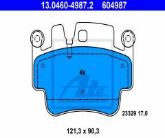 Ate 13.0460-4987 klocki hamulcowe porsche boxster 987 04-, porsche 911 (996)