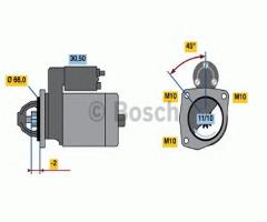 Bosch 0986013240 rozrusznik 12v, citroËn visa, fiat ulysse (220), hyundai lantra ii (j-2)