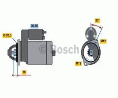 Bosch 0986016240 rozrusznik 12v, audi 80 (89, 89q, 8a, b3), skoda superb (3u4), vw passat (3b2)