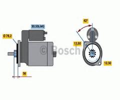 Bosch 0986016300 rozrusznik 12v, audi a3 (8l1), ford galaxy (wgr), seat toledo i (1l)