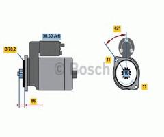 Bosch 0986016980 rozrusznik 12v, audi a3 (8l1), ford galaxy (wgr), seat toledo i (1l)