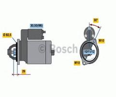 Bosch 0986017260 rozrusznik 12v, mercedes-benz 190 (w201), vw jetta iv (162, 163)