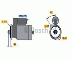 Bosch 0986017830 rozrusznik 12v, audi a3 (8l1), ford galaxy (wgr), seat toledo i (1l)
