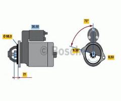 Bosch 0986018010 rozrusznik 12v, opel corsa b (73_, 78_, 79_)
