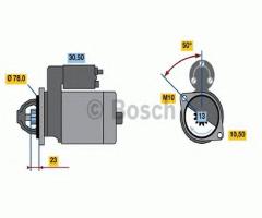 Bosch 0986019361 rozrusznik 12v, honda civic vii hatchback (eu, ep, ev), opel astra j sports tourer