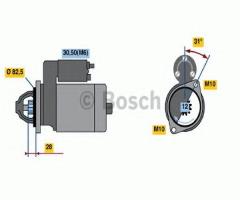 Bosch 0986021360 rozrusznik 12v, mercedes-benz klasa e t-model (s211)