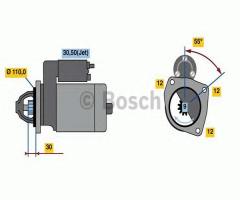 Bosch 0986023860 rozrusznik 12v, vw lt 28-46 ii platforma / podwozie (2dc, 2df, 2dg, 2dl, 2dm)