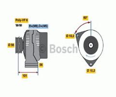 Bosch 0986041220 alternator 12v, mercedes-benz sprinter 2-t autobus (901, 902)