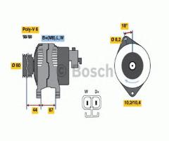 Bosch 0986043981 alternator opel, honda civic vii hatchback (eu, ep, ev)