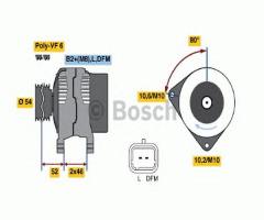 Bosch 0986046240 alternator 12v, citroËn berlingo (mf), fiat scudo nadwozie pełne (270_)