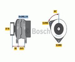 Bosch 0986048380 alternator 12v, ford galaxy (wa6)