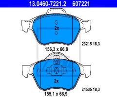 Ate 13.0460-7221 klocki hamulcowe renault megane ii 05-, renault megane ii kombi (km0/1_)