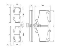 Bosch 0986424268 klocki hamulc. toyota hilux  88-05