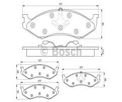 Bosch 0986424284 klocki hamulc. kia carnival i  99-01, jeep cherokee (xj), kia carnival i (up)