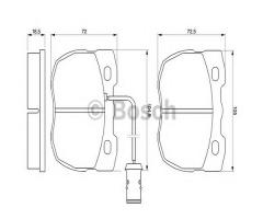 Bosch 0986424287 klocki hamulc. landrover discovery  89-98 , land rover 88/109