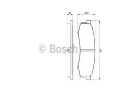 Bosch 0986424313 klocki hamulc. toyota landcruiser  90- tył