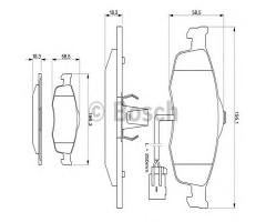 Bosch 0986424359 klocki hamulc. ford mondeo  93-00 z czuj, ford scorpio i (gae, gge)