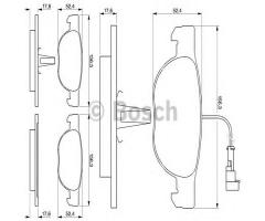 Bosch 0986424362 klocki hamulc. fiat brava,bravo,marea, alfa romeo 145 (930), fiat brava (182)