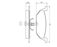 Bosch 0986424364 klocki hamulc. vw golf iv  97-, audi a3 (8l1), seat ibiza v (6j5, 6p5)