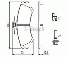 Bosch 0986424371 klocki hamulc. volvo s40,v40 95-97, mitsubishi carisma (da_), proton impian