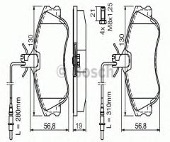 Bosch 0986424414 klocki hamulc. citroen berlingo  96-02, citroËn berlingo nadwozie pełne (m_)