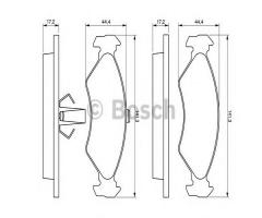 Bosch 0986424416 klocki hamulc. ford fiesta 89-00, ford fiesta iii (gfj), mazda 121 iii (jasm, jbsm)