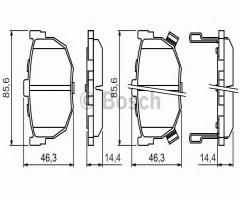 Bosch 0986424418 klocki hamulc. kia cerato  04- tył, hyundai lantra i (j-1), kia cerato sedan (ld)