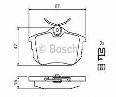 Bosch 0986424427 klocki hamulc. volvo s40,v40  95-03 tył, mitsubishi carisma (da_), proton impian