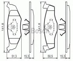 Bosch 0986424449 klocki hamulc. vw polo,golf 96-, seat toledo i (1l), vw golf iii (1h1)