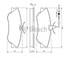 Bosch 0986424451 klocki hamulc. renault espace  96-02, renault espace iii (je0_)