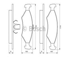 Bosch 0986424462 klocki hamulc. ford fiesta  95-00, ford fiesta iv (ja_, jb_)