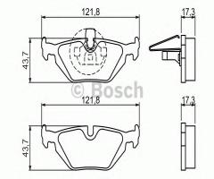 Bosch 0986424484 klocki hamulc. bmw 3 e36  91-99 tył, bmw 3 (e36), mg mg zt, rover 75 (rj)