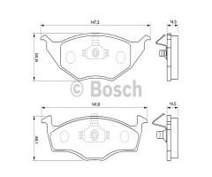Bosch 0986424502 klocki hamulc. vw lupo  99-05, vw lupo (6x1, 6e1)