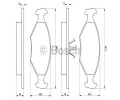Bosch 0986424514 klocki hamulc. fiat palio,siena 98- z czuj., fiat palio (178bx)