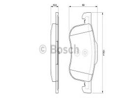 Bosch 0986424540 klocki hamulc. volvo xc90  02- koła 16, volvo s80 i (ts, xy)