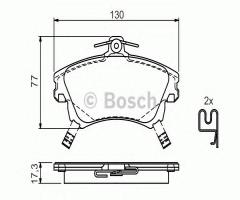 Bosch 0986424541 klocki hamulc. volvo s40,v40  97-03, mitsubishi carisma (da_), volvo s40 i (vs)