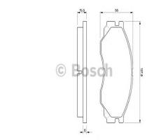 Bosch 0986424572 klocki hamulc. mitsubishi l200,l300  96-