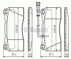 Bosch 0986424577 klocki hamulc. alfa romeo 159  07-, alfa romeo 166 (936), lancia kappa coupe (838)