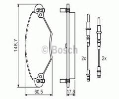 Bosch 0986424582 klocki hamulc. citroen c5 2,0-2,0hdi  01-, citroËn c5 i (dc_)