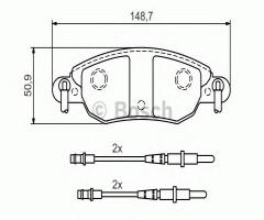 Bosch 0986424598 klocki hamulc. citroen c5 1,8 16v  01-, citroËn c5 i (dc_)