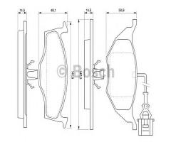 Bosch 0986424632 klocki hamulc. audi a2 1,2tdi  01- z czuj., audi a2 (8z0)