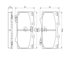 Bosch 0986424640 klocki hamulc. toyota landcruiser  98-, lexus lx (uzj100)