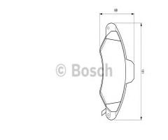 Bosch 0986424644 klocki hamulc. ford escort,orion 90-00 z czuj., ford escort vii (gal, aal, abl)