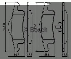 Bosch 0986424665 klocki hamulc. jeep grand cherokee  99-05 tył, jeep grand cherokee ii (wj, wg)