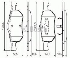 Bosch 0986424668 klocki hamulc. chrysler voyager  01-, chrysler voyager iii (gs), dodge caravan