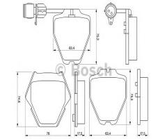 Bosch 0986424689 klocki hamulc. audi a8 2,5-6,0  98-, audi a8 (4d2, 4d8)