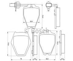 Bosch 0986424690 klocki hamulc. audi a6 4,2  98- z czuj., audi a4 (8d2, b5), vw passat variant (3b6)