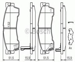 Bosch 0986424694 klocki hamulc. mazda 626 91-02, mazda mx-6 (ge)
