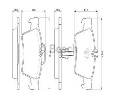 Bosch 0986424699 klocki hamulc. mercedes w211 e-klasa  02-09 tył, mercedes-benz cls (c218)